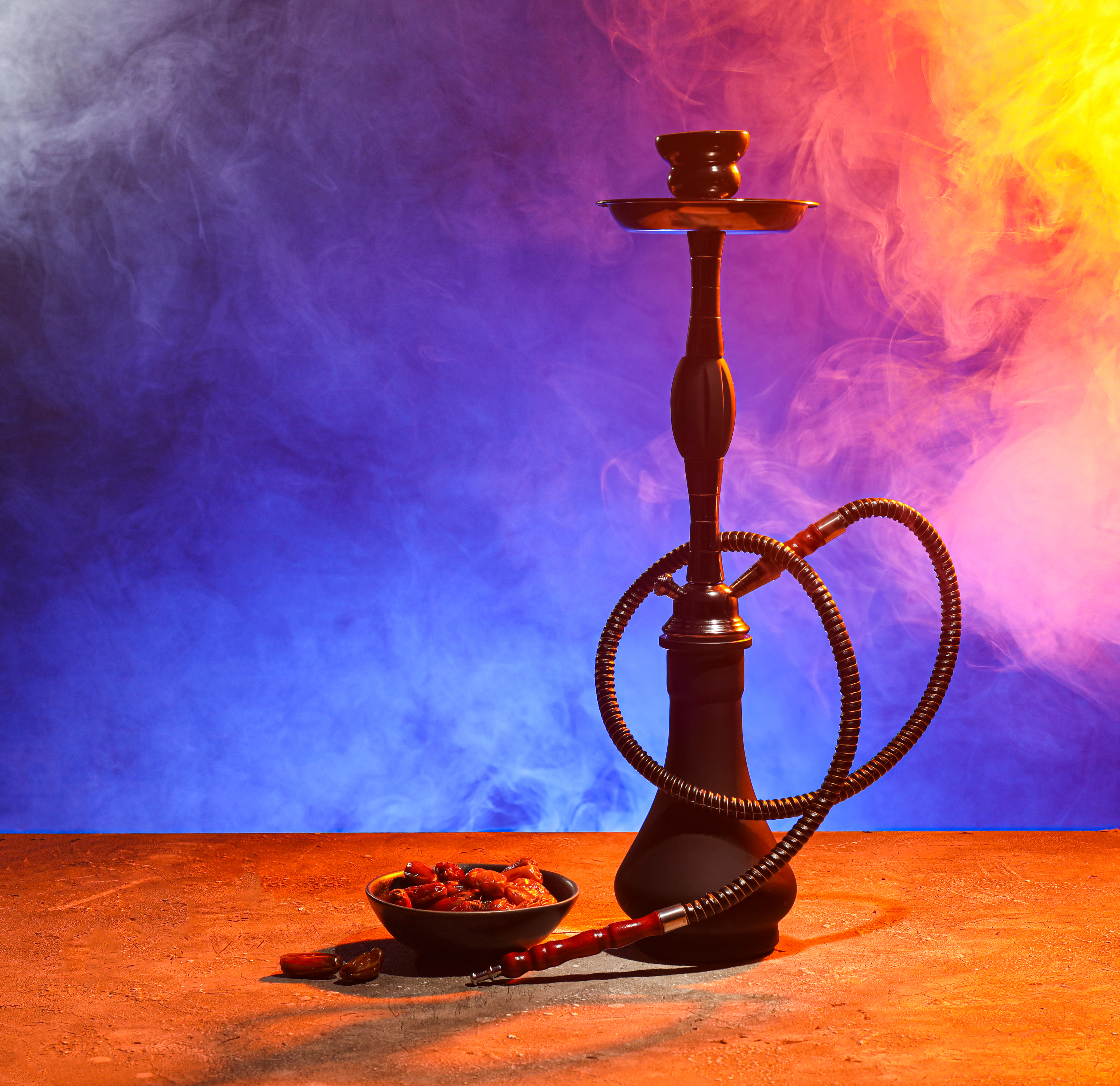 Hookah and Dates on Table